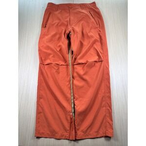 Lee Dungarees Pants Mens 34x32 Orange Ankle Zip Casual Wide Leg Streetwear‎